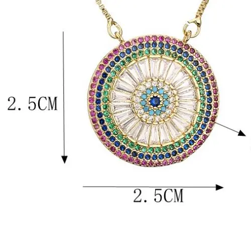 Collar con dije de ojo turco de 2.5×2.5x50cm