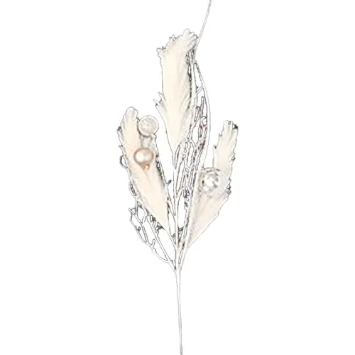 Vara de marabu con esferas doradas de 83cm