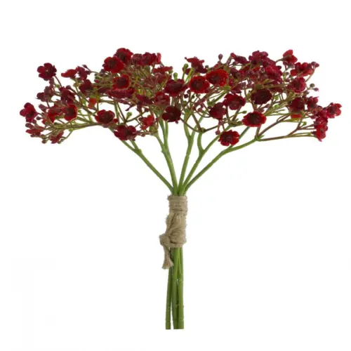 Ramo de flores de plastico rojo de 16x16x29cm