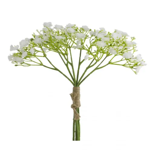 Ramo de flores de plastico blanco de 16x16x29cm