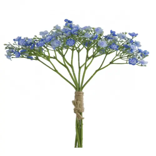 Ramo de flores de plastico azul claro de 16x16x29cm