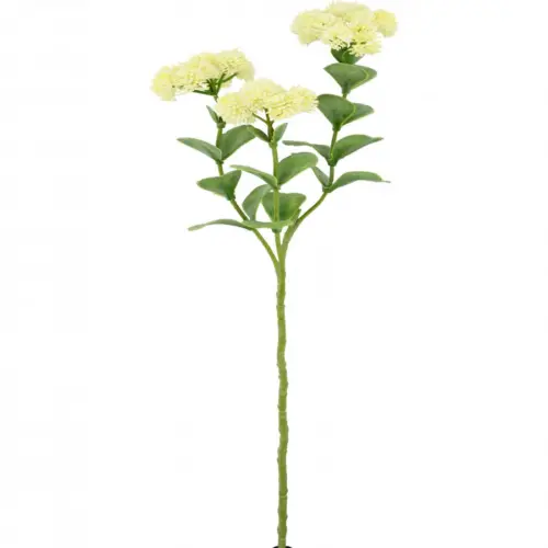 Vara con 3 flores de plastico blanco de 12x18x56cm