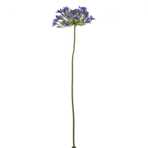 Vara con flor de plastico purpura de 15x15x75cm