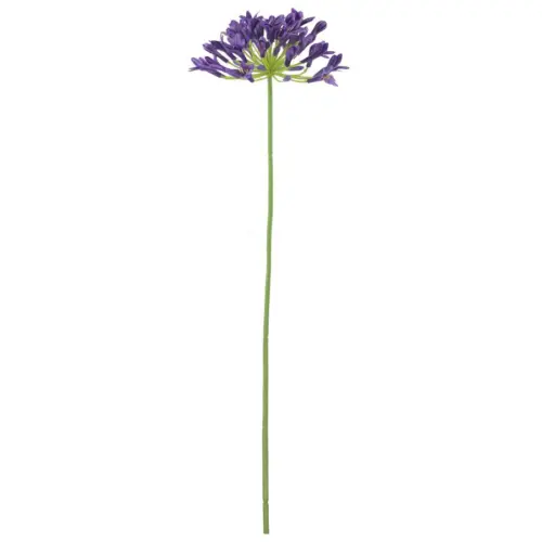 Vara con flor de plastico morado de 15x15x75cm
