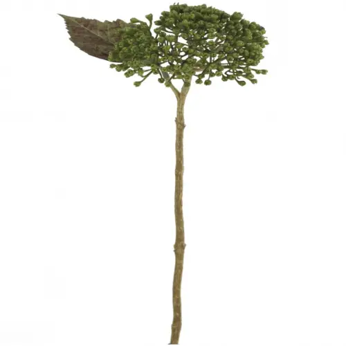 Vara de flores de plastico verde olivo de 11x18x38cm