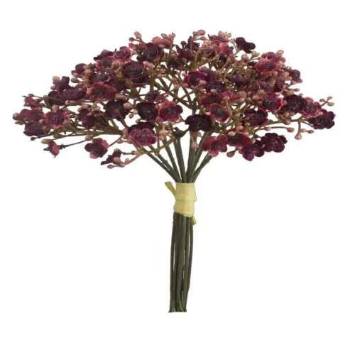 Ramo de flores de plastico vino de 18x18x23cm