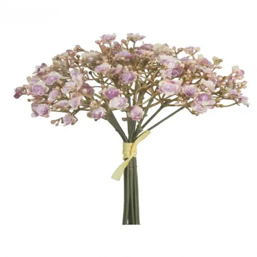 Ramo de flores de plastico rosa de 18x18x23cm