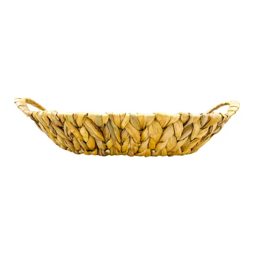 Canasta ovalada tejida con asas de 36x28x7cm