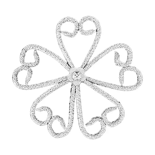 Filigrana plateada diseño corazón de 36cm