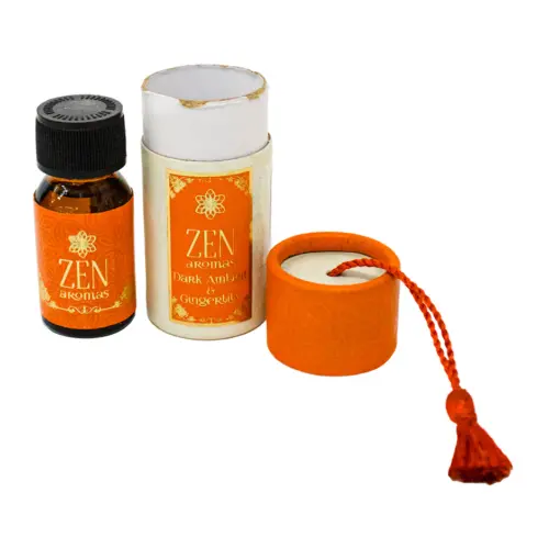 Tubo con Aceite de 15 ml con fragancia (Ámbar oscuro y Jengibre lily)