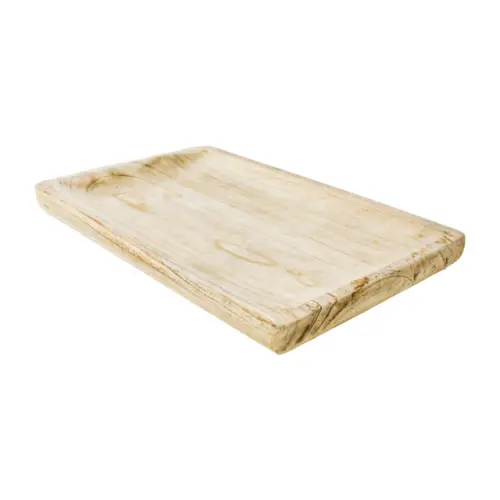 Charola rectangular de madera de 50x32x5cm