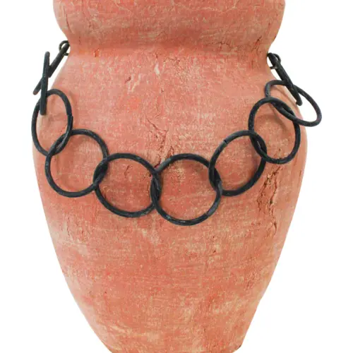 Maceta de terracota con aros de 25×24.5×30.5cm