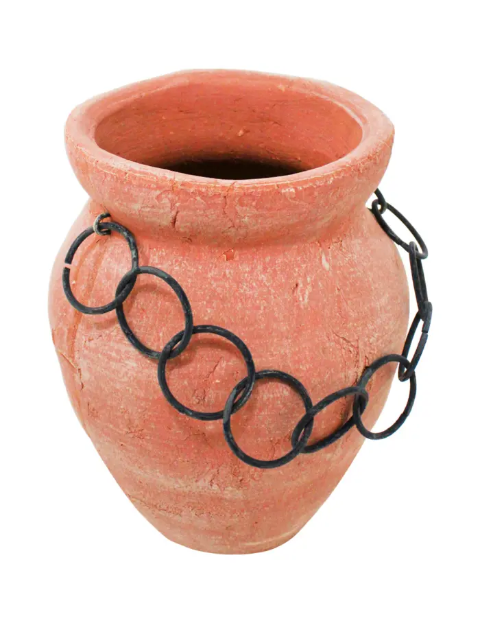 Maceta de terracota con aros de 25x24.5x30.5cm - Image 2