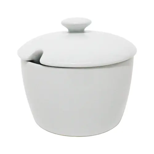 Azucarera de porcelana blanca de 10.4×10.4x9cm 300ml