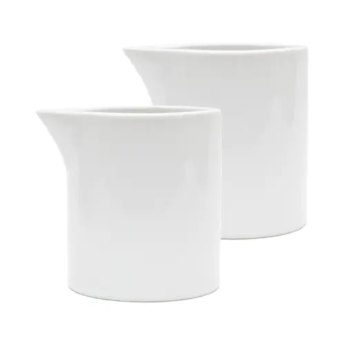 Cremera de porcelana blanca de 8.4×7.4×8.5cm