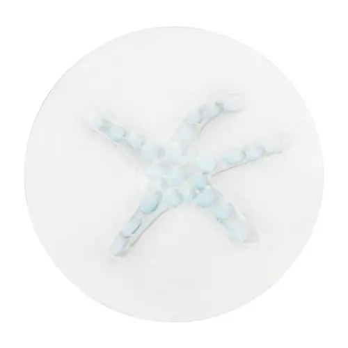 Plato de acrilico diseño estrella azul de 20x20x2cm