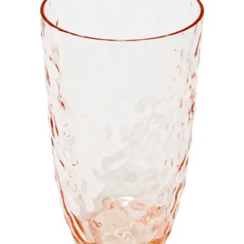 Vaso de acrilico naranja con burbujas de 16x9cm de 680ml