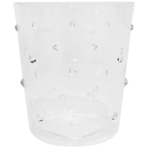 Vaso de acrilico transparente diseño gotas de 10x9cm y 450ml
