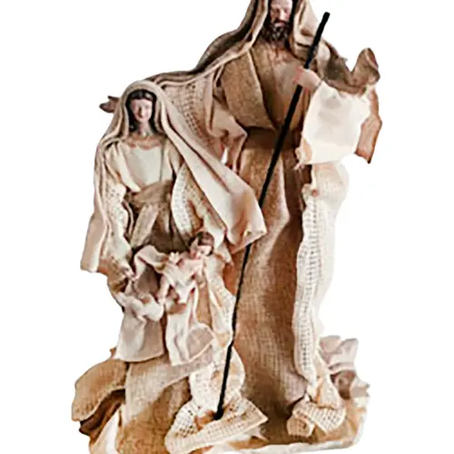 Misterio de poliresina vestidos en manta beige de 40.8cm