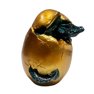 Huevos de resina de dragon naciendo de 8.5×6.5x9cm
