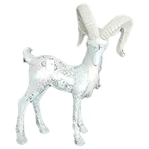 Cabra forrada de tela azul con plata de 50x27x69cm