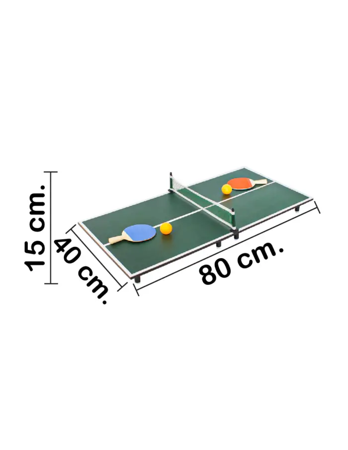 Juego de mesa de tenis de 80x40x6.5cm - Image 2