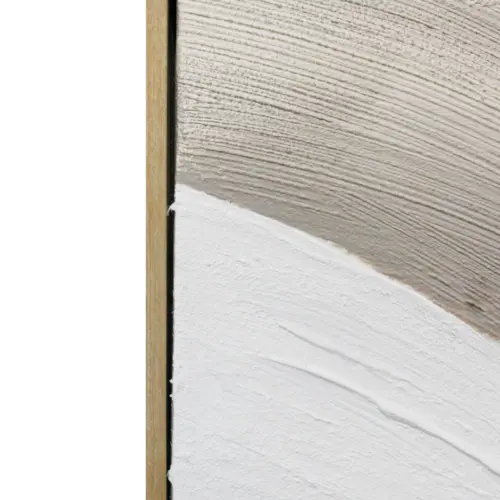 Cuadro con diseño abstracto beige con negro y blanco de 60x120x4.5cm