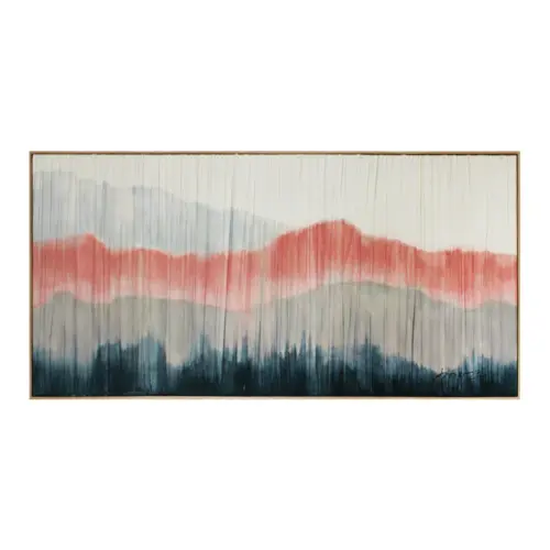 Cuadro de arte diseño montañas abstractas de 70x140x4.5cm