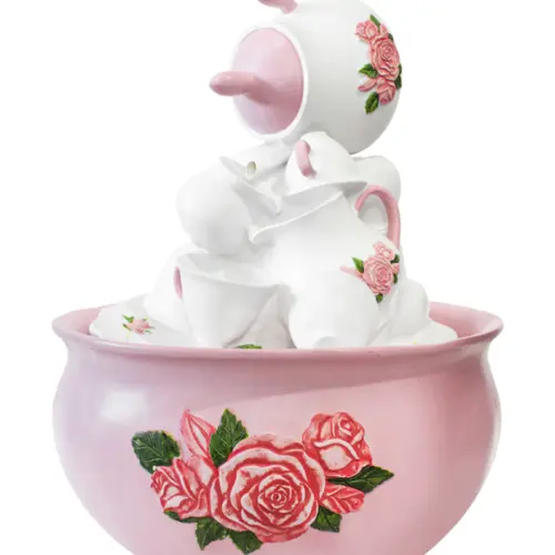 Fuente de tazas de poliresina de 51.5×51.5×71.5cm
