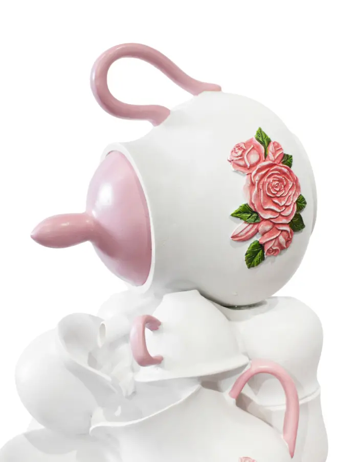 Fuente de tazas de poliresina de 51.5x51.5x71.5cm - Image 4