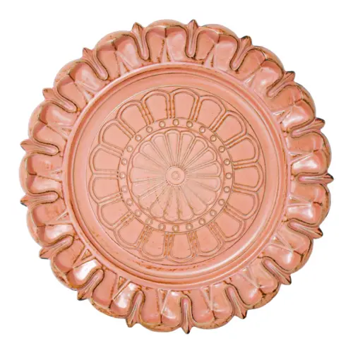 Plato de presentación matt nude brown diseño en la orilla 32.5×32.5x3cm