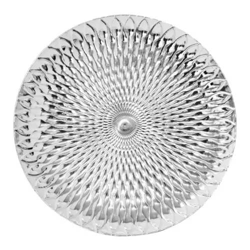 Plato de presentación plateado diseño mandalas de 33x33x3.5cm