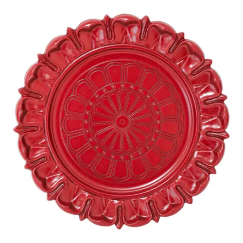 Plato de presentación shedron con diseño en la orilla de 32.5×32.5x3cm