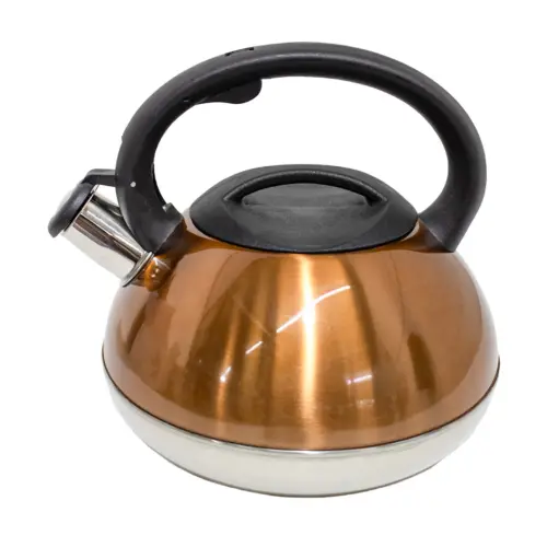 Chifladora de metal cobre con plateado de 3 litros