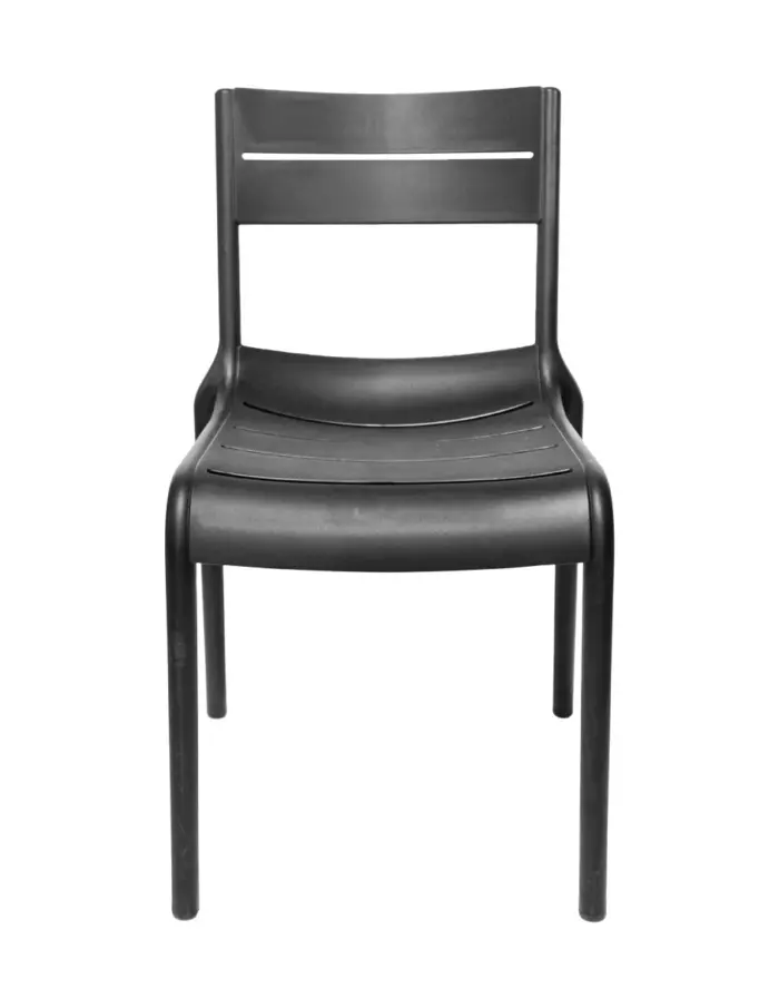 Silla de plástico negra de 50.5x56x82cm - Image 3