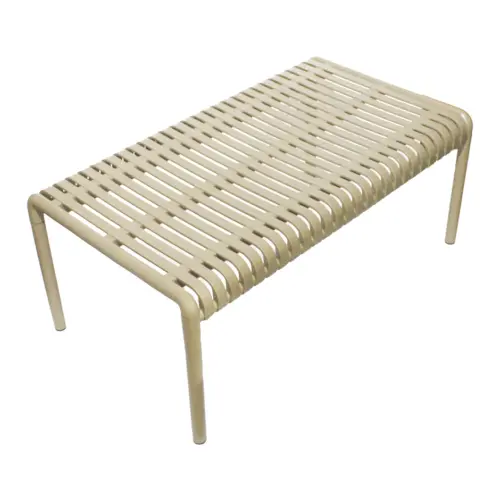 Mesa de plástico beige diseño tiras de 96×54.8x40cm54.8x96x40cm