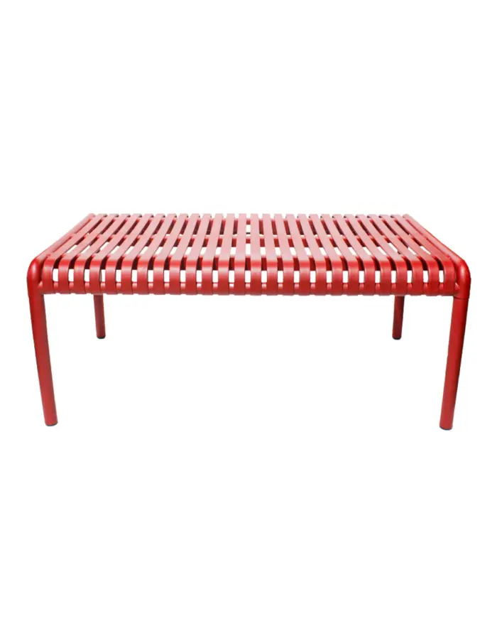 Mesa de plástico rojo diseño tiras de 96x54.8x40cm54.8x96x40cm - Image 3