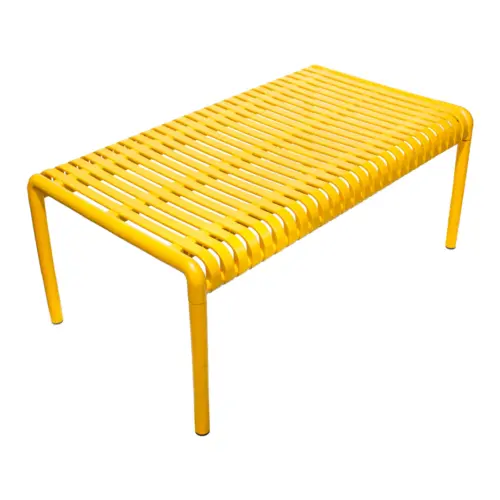 Mesa de plástico amarillo diseño tiras de 96×54.8x40cm54.8x96x40cm