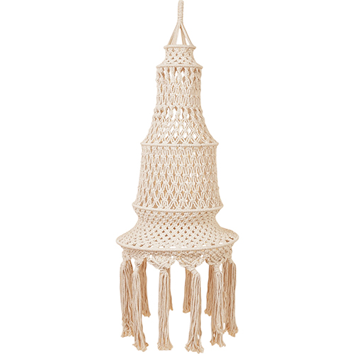 Pantalla colgante de macramé tejido de 40x40x90cm