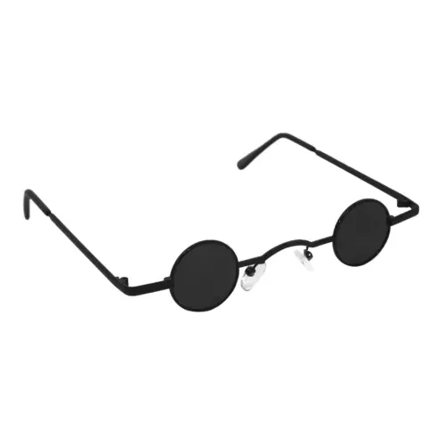Lentes para sol con cristales redondos negro con dorado de 13.5×14.5×2.8cm