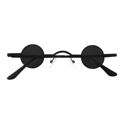 Lentes para sol con cristales redondos negro con dorado de 13.5×14.5×2.8cm