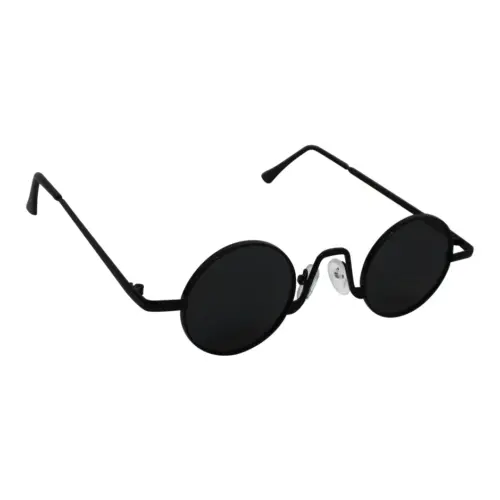 Lentes para sol con cristales redondos negros de 14x15x4cm
