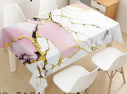 Metro de mantel de plastico estampado mosaico rosa