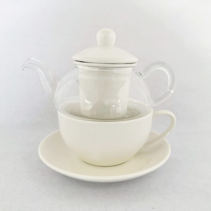 Tetera con Taza de Porcelana