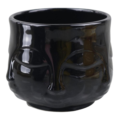 Maceta de porcelana negra - Galerías el Triunfo - 049072578090