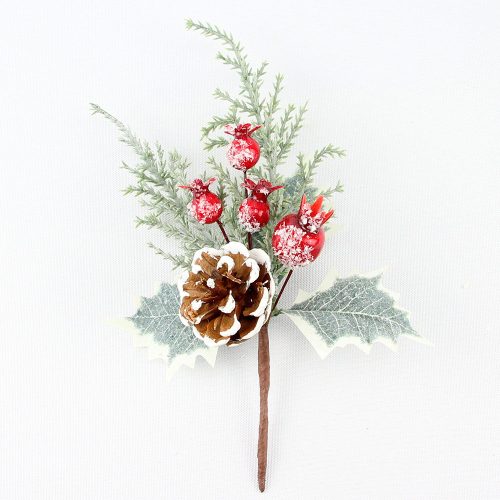 Corsage de follaje nevado - Galerías el Triunfo - 049072724125