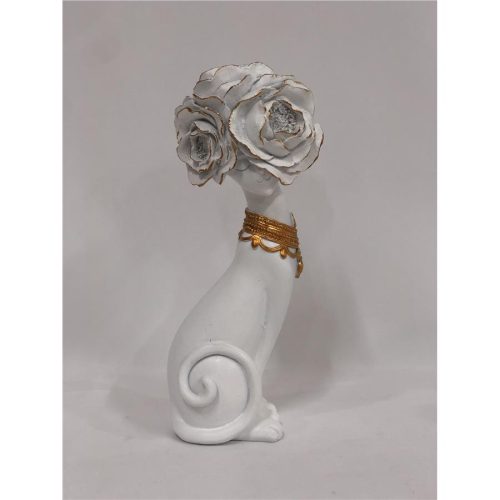 Gato de resina blanco - Galerías el Triunfo - 049072778462