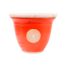 Maceta de plástico naranja - Galerías el Triunfo - 072072505025