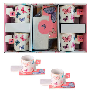 Juego de 4 tazas - Galerías el Triunfo - 093072438081