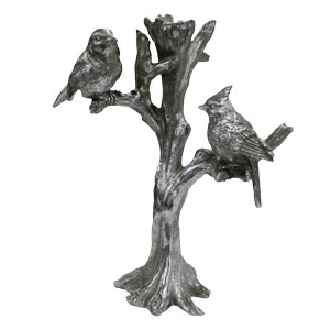 Candelabro de resina plateado - Galerías el Triunfo - 103072769020